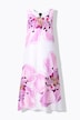 Midi-jurk, bloemen, tulp-silhouet, ronde hals, mouwloos