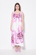 Midi-jurk, bloemen, tulp-silhouet, ronde hals, mouwloos