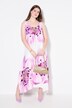Midi-jurk, bloemen, tulp-silhouet, ronde hals, mouwloos
