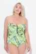 Maillot de bain à bonnets souples, fermeture zippée et motif vagues