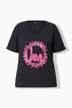 T-shirt, rundt print, oversize, rund hals, korte ærmer