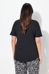 T-shirt, rundt print, oversize, rund hals, korte ærmer