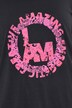 T-shirt, rundt print, oversize, rund hals, korte ærmer