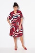 Robe oversize. Décolleté V, manches courtes. Poches
