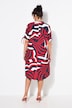 Robe oversize. Décolleté V, manches courtes. Poches