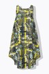 Robe midi sans manches, décolleté rond et coupe évasée, motif jungle