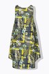 Robe midi sans manches, décolleté rond et coupe évasée, motif jungle