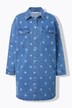 Robe en jean oversize, imprimé petits CŒURS