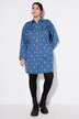 Robe en jean oversize, imprimé petits CŒURS