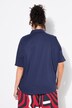 Popeline blouse, boxy, overhemdkraag, halve mouw