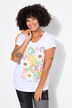 T-skjorte, blomstret/statement-motiv, halvermet