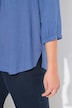 Tunique en lin mélangé. Coupe évasée. Col chemise et manches 3/4