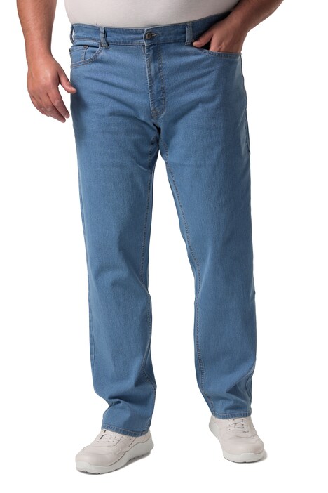 Džíny Men+, břišní střih, kolekce Denim, Regular, 5 kapes, barevná džínovina, do 82/41