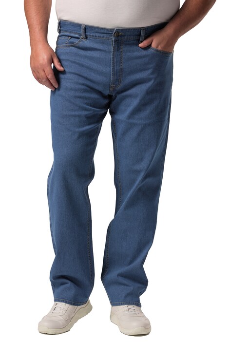 Džíny Men+, břišní střih, kolekce Denim, Regular, 5 kapes, barevná džínovina, do 82/41