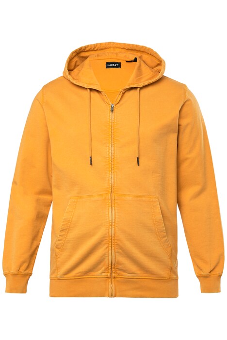 Bunda s kapucí Men+, tepláková, kapuce, potisk, vintage vzhled, do 8XL