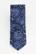 Silkeslips, blomstermønster, business, ekstra langt, 7,5 cm bredt