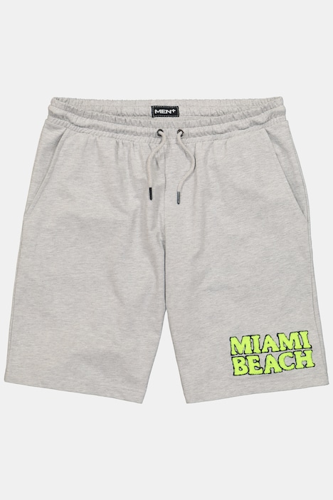 Bermuda en molleton Men+, taille élastique, imprimé fluo - jusqu'au 8 XL