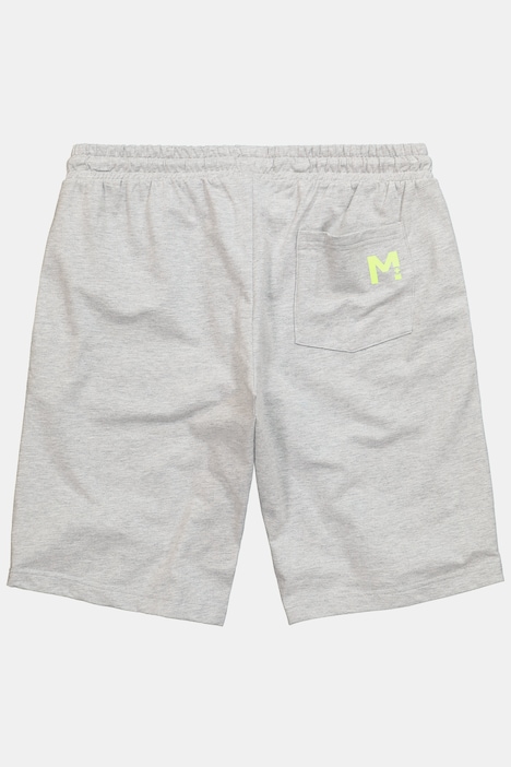 Bermuda en molleton Men+, taille élastique, imprimé fluo - jusqu'au 8 XL