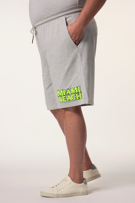 Bermuda en molleton Men+, taille élastique, imprimé fluo - jusqu'au 8 XL