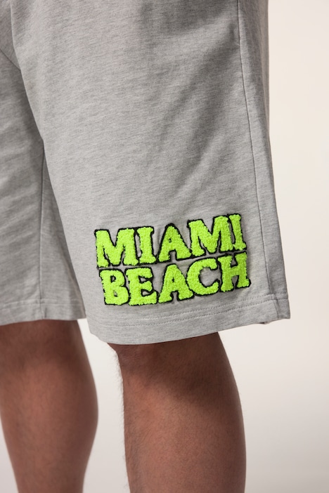 Bermuda en molleton Men+, taille élastique, imprimé fluo - jusqu'au 8 XL