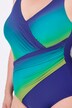 Maillot de bain en matière recyclée, dégradé de couleurs, drapé et bonnets souples