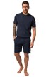 Pyžamo JP1880, břišní střih, plošný potisk, tričko, šortky, do velikosti 8XL