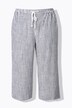 Coastal Stripe Linen Blend Elastic Waist Culottes