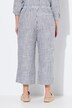 Coastal Stripe Linen Blend Elastic Waist Culottes