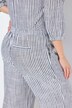 Coastal Stripe Linen Blend Elastic Waist Culottes