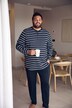 Men+ pysjamas magepassform, todelt, langermet henley, lang bukse, modern fit, opptil 8 XL