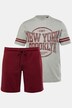 Pigiama Men+ con taglio speciale per l'addome, maglia con stampa e pantaloni corti, fino alla tg. 8XL