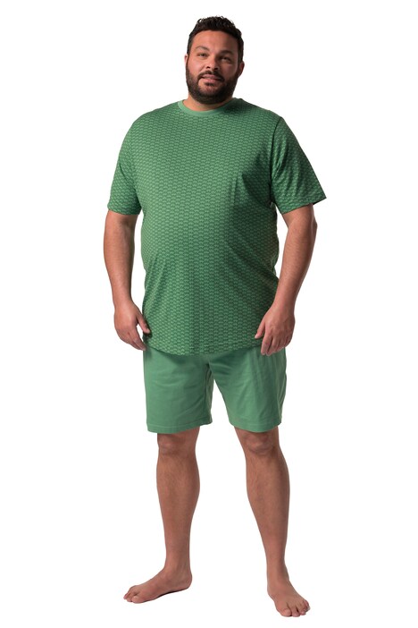 Pyžamo Men+, vzorované tričko, šortky, do 8XL