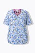 T-shirt, elastische zoom, V-hals, halve mouwen