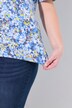 T-shirt, elastische zoom, V-hals, halve mouwen
