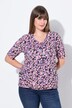 T-shirt, elastische zoom, V-hals, halve mouwen