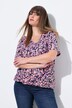 T-shirt, elastische zoom, V-hals, halve mouwen