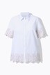 Chemisier, palmiers, col chemise, manches courtes, coton biologique