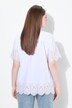 Chemisier, palmiers, col chemise, manches courtes, coton biologique