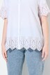 Chemisier, palmiers, col chemise, manches courtes, coton biologique