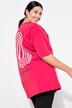T-shirt, oversized, cirkelprint, halve mouw