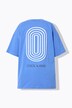 Herreskjorte, oversized, bueprint, halvermet