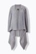 Cardigan à manches longues, coupe évasée et ouverte, finitions en pointe