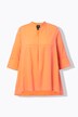 Blouse, sierplooi, A-lijn, tuniekhals, 3/4-volantmouwen