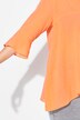 Blouse, sierplooi, A-lijn, tuniekhals, 3/4-volantmouwen