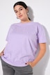 Camiseta, oversize, abalorios, media manga