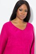 Pull, motif jacquard. Col V et manches longues