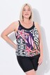 Tankini bonnets souples, bretelles réglables, jeu d'imprimés
