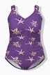 Maillot de bain à bonnets souples, décolleté en V, motif étoiles de mer