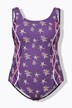Costume da bagno senza coppe con stelle marine e bordura