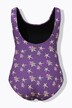 Costume da bagno senza coppe con stelle marine e bordura